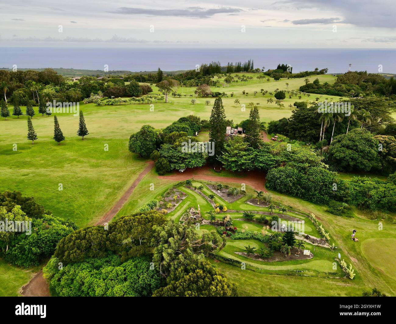 Kukuiolono Golfplatz in der Nähe von Kalaheo auf Kauai Stockfoto