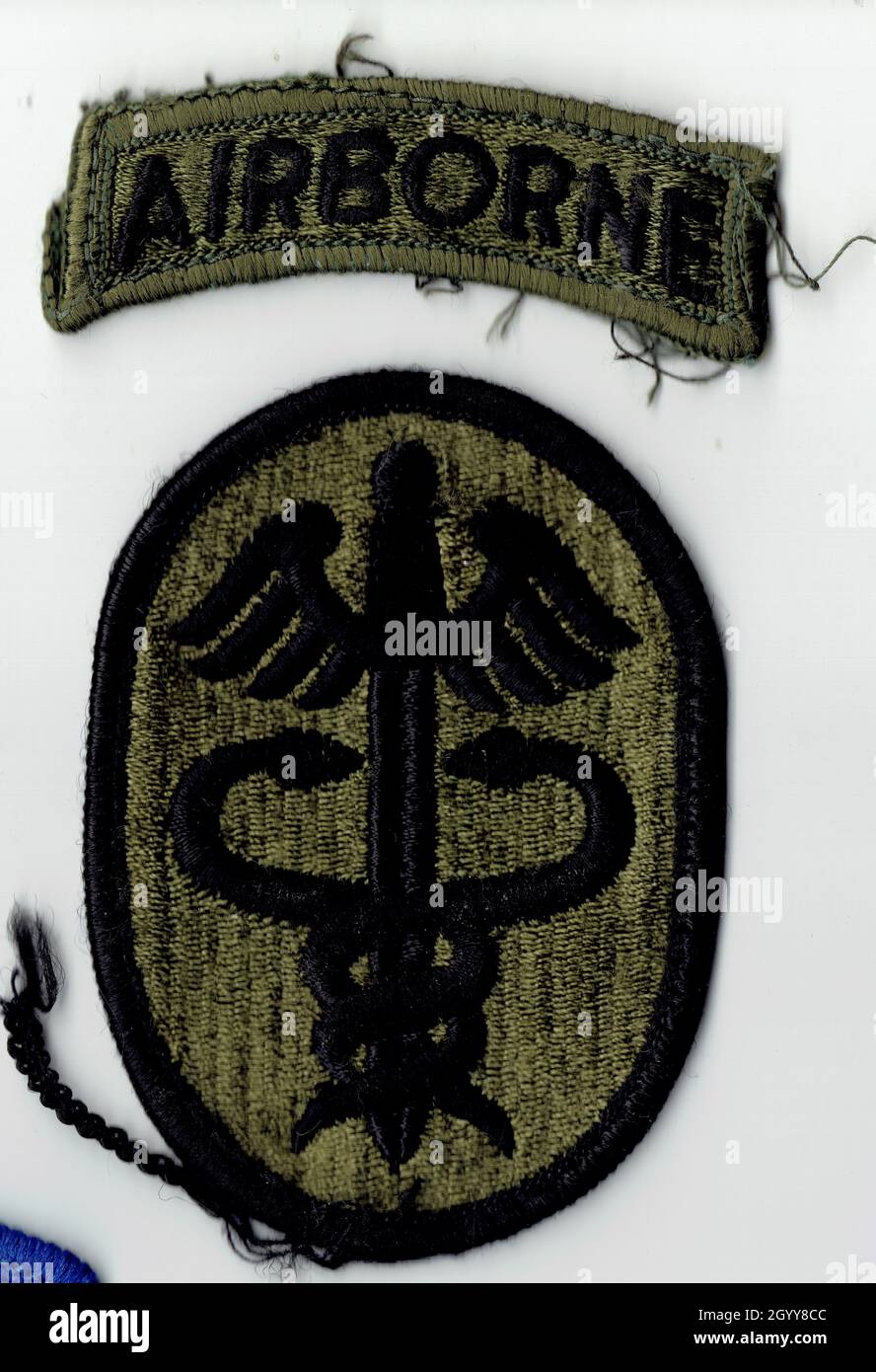 US-Armee Medical Command Patch 1970 - 1972 Stockfoto