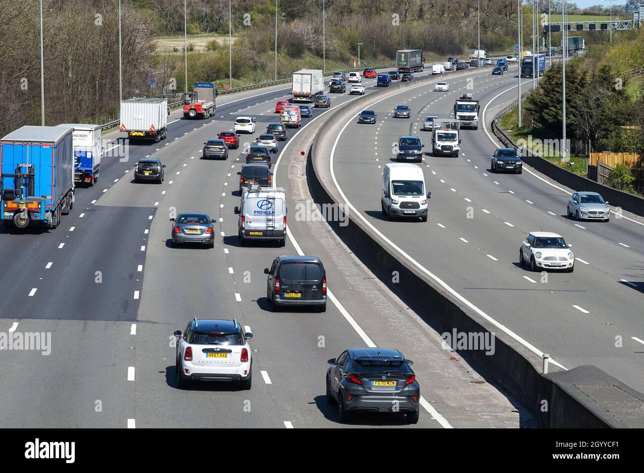 M25 oder London Orbital Motorway in London England Großbritannien Stockfoto