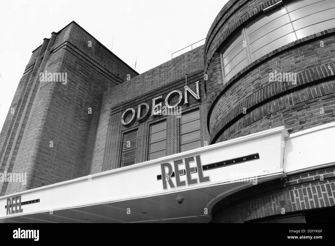 Das ehemalige Art déco-Kino Odeon in York wird heute von Reel Cinemas betrieben. Erbaut 1937. Stockfoto