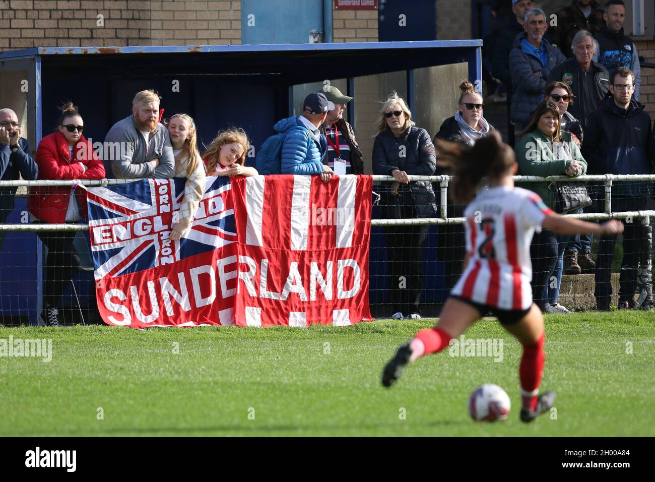 HETTON, GROSSBRITANNIEN. 10. OKTOBER Gesamtansicht während des FA Women's Championship Matches zwischen Sunderland und dem Durham Women FC in Eppleton CW, Hetton am Sonntag, 10. Oktober 2021. (Kredit: Will Matthews | MI News) Kredit: MI News & Sport /Alamy Live News Stockfoto