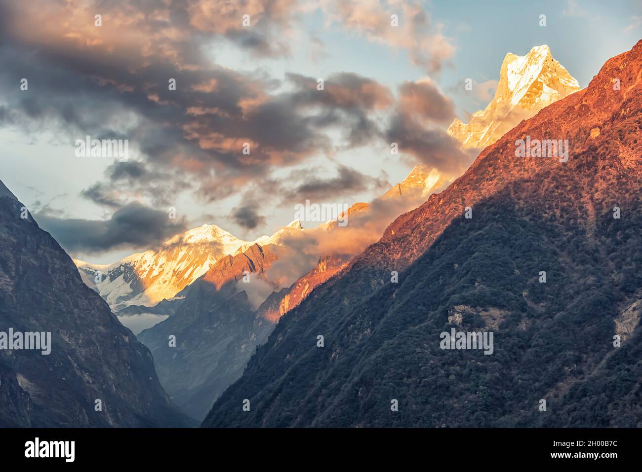 Annapurna Range im Himalaya, Nepal Stockfoto