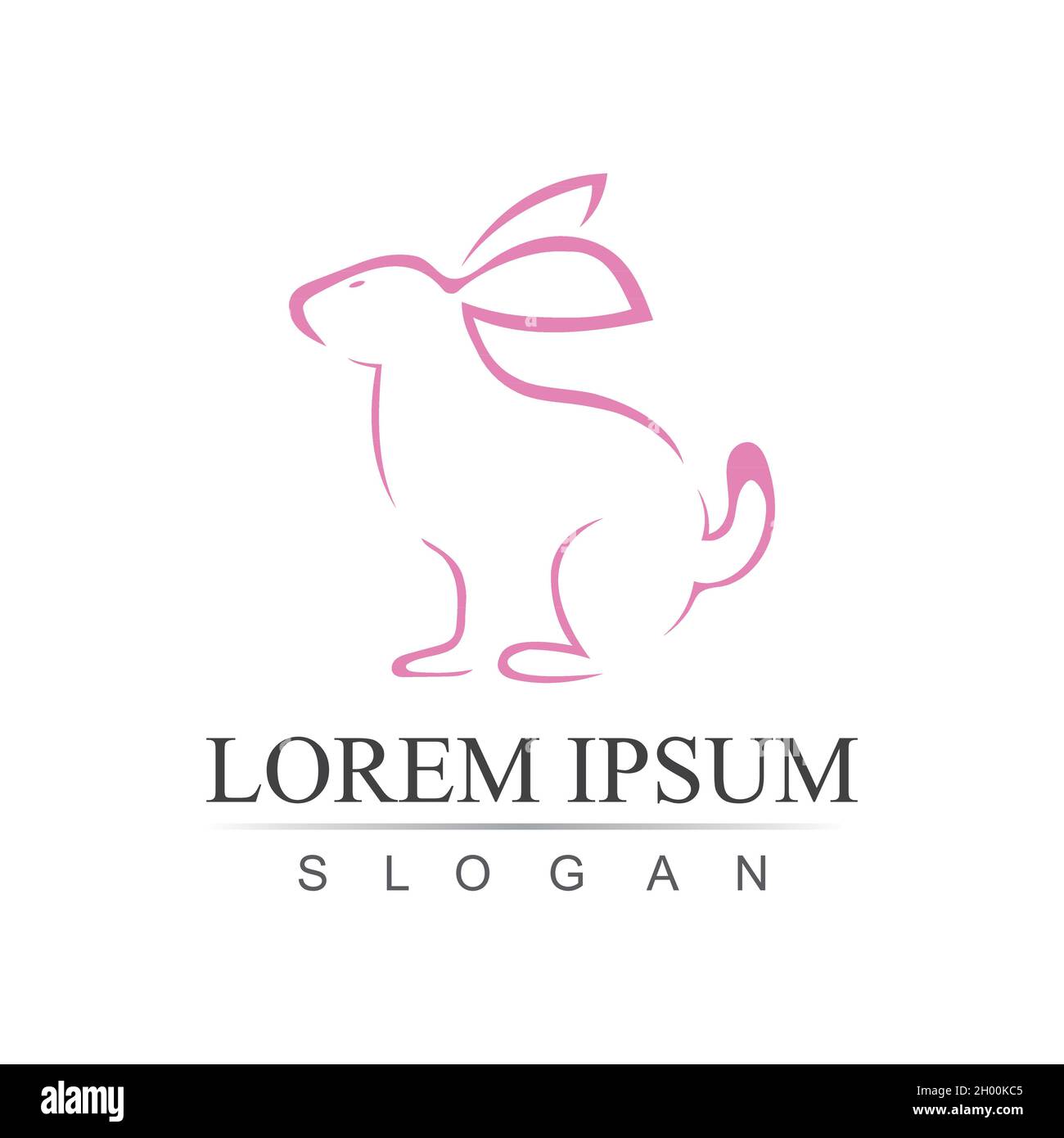 Kaninchen Vorlage Vektor icon Abbildung design Stock Vektor