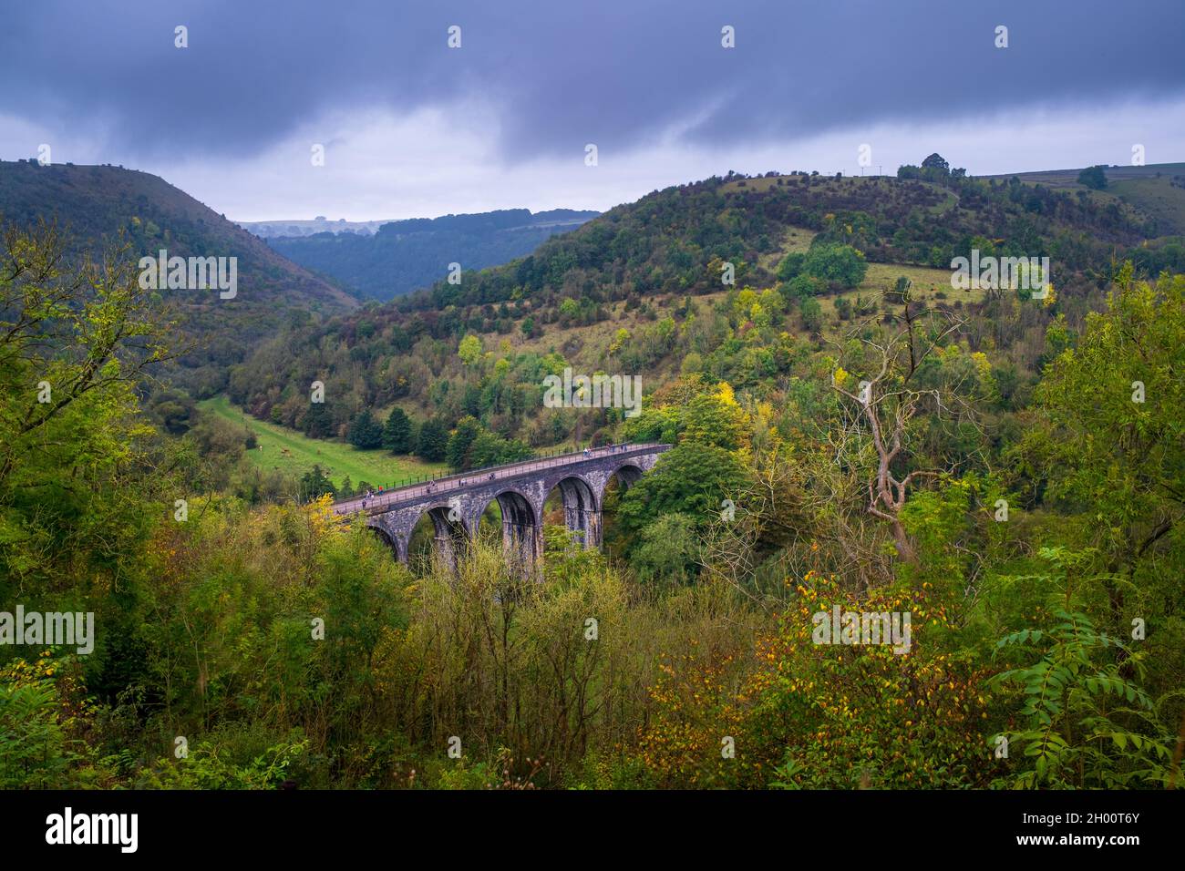 Monsal Head Viaduct Derbyshire UK Anfang Herbst Stockfoto