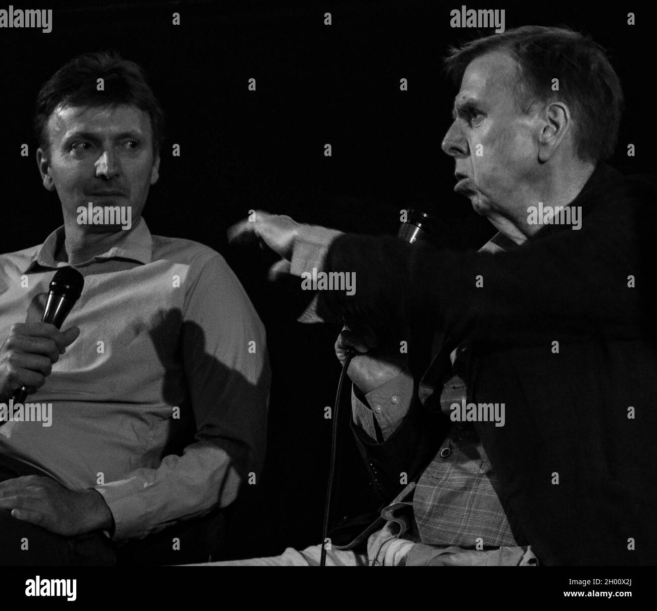 Timothy Spall in einem Q&A nach einer Vorführung von STANLEY, einem Film, in dem er Hauptrollen spielt. Im Arts Picturehaus in Cambridge. Stockfoto