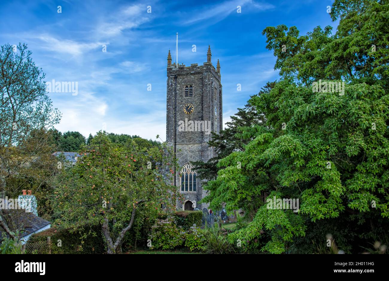 St. George's Church in Dittisham, South Hams, Devon, England, Vereinigtes Königreich Stockfoto