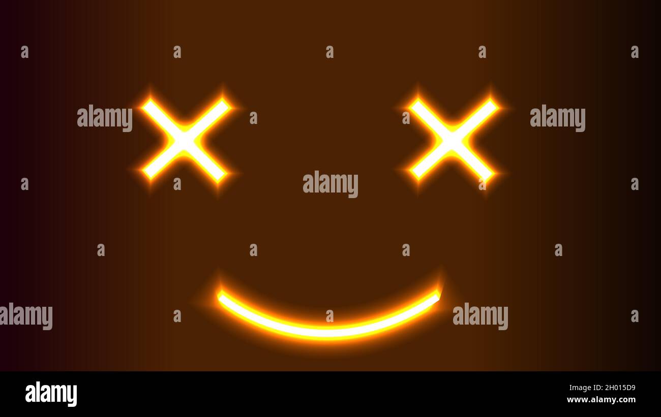 Wunderschöne leuchtende Neon-Illustration, energetisches Glow Stockfoto