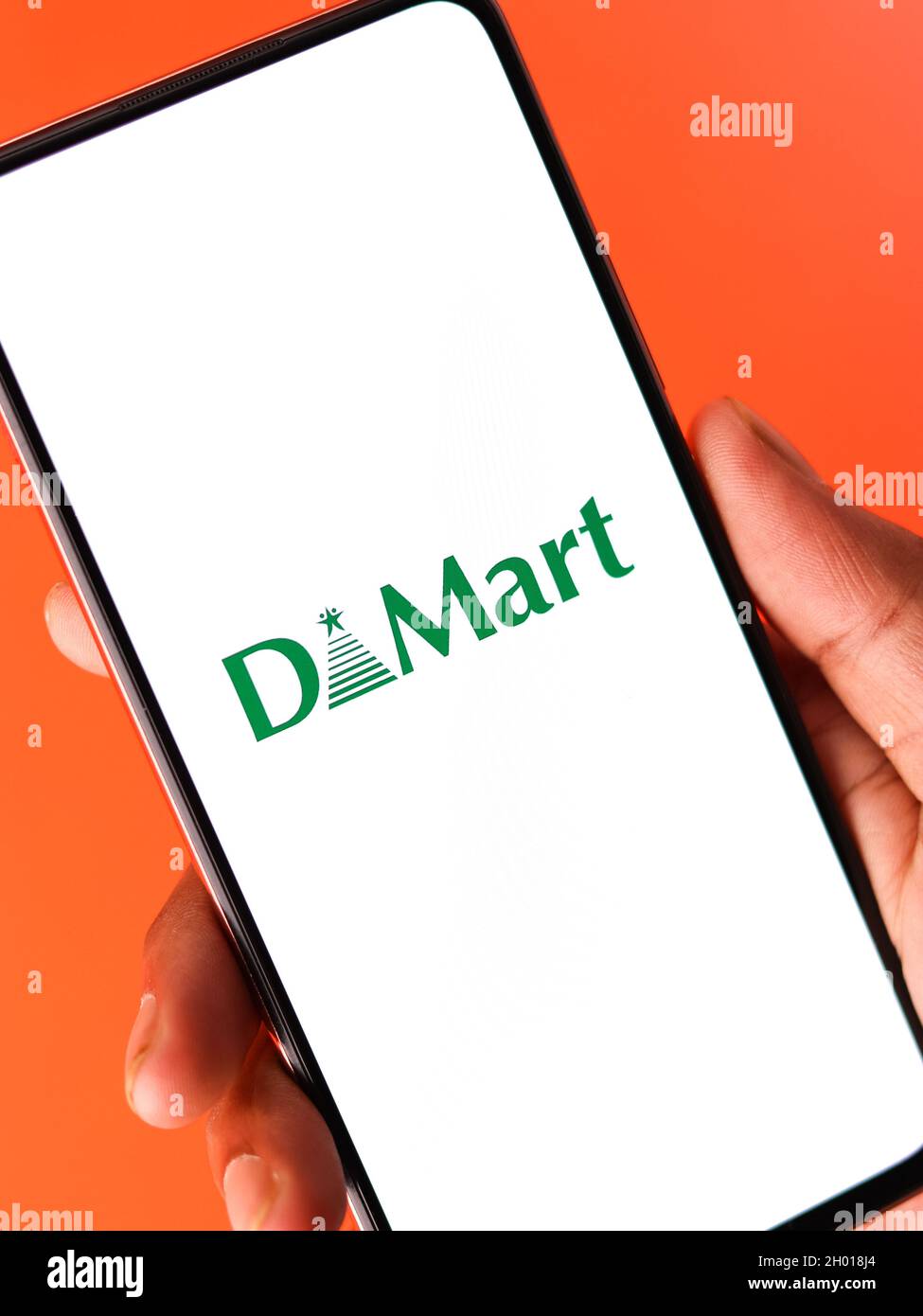 Assam, indien - 09. Juni 2020 : Dmart eine Online-Lebensmittel-Shopping-App. Stockfoto