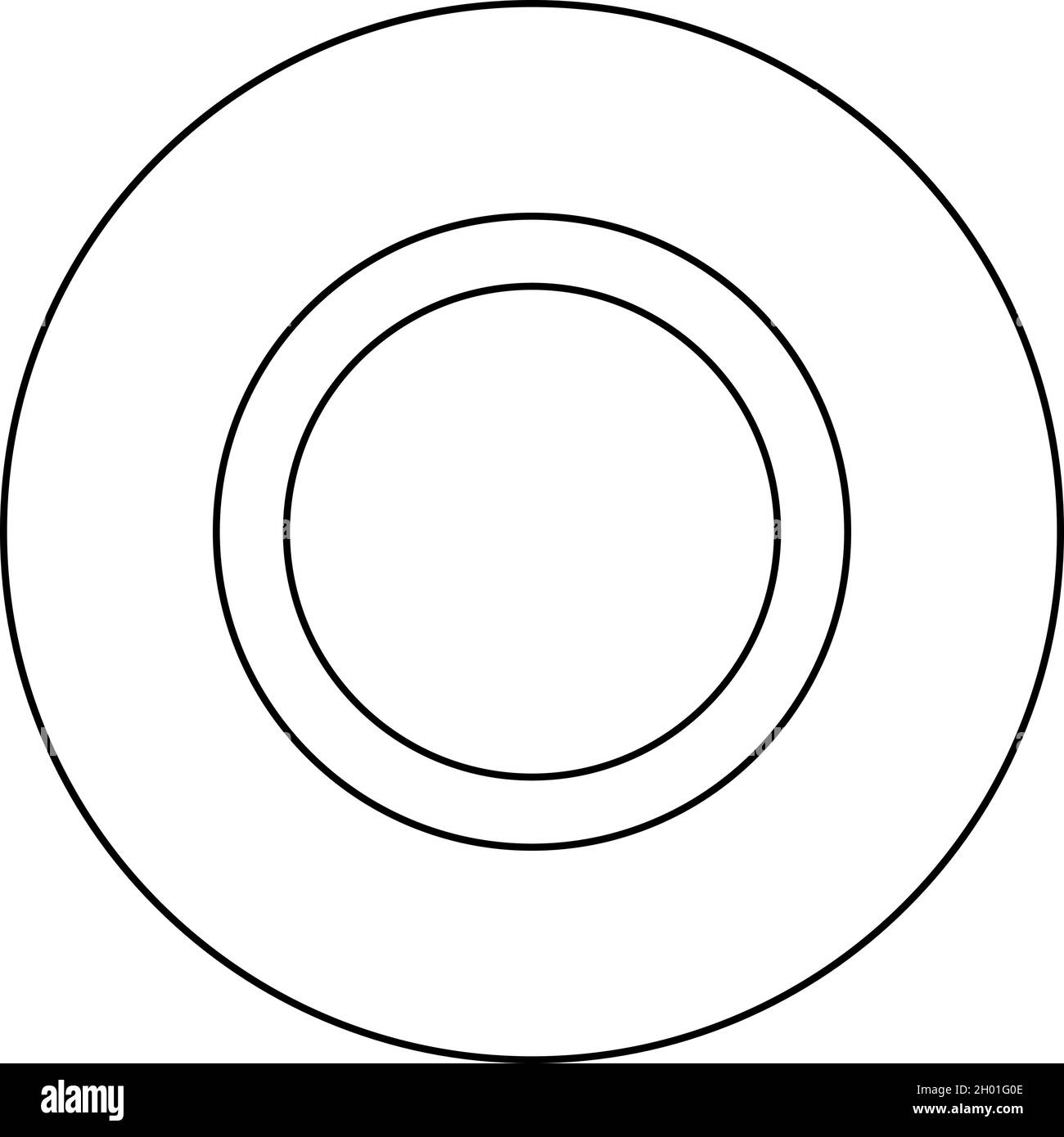 Gummidichtung Tülle Dichtung Leckage O-Ring Retten Symbol im Kreis rund  schwarz Farbe Vektor-Illustration solide Kontur Stil einfaches Bild  Stock-Vektorgrafik - Alamy
