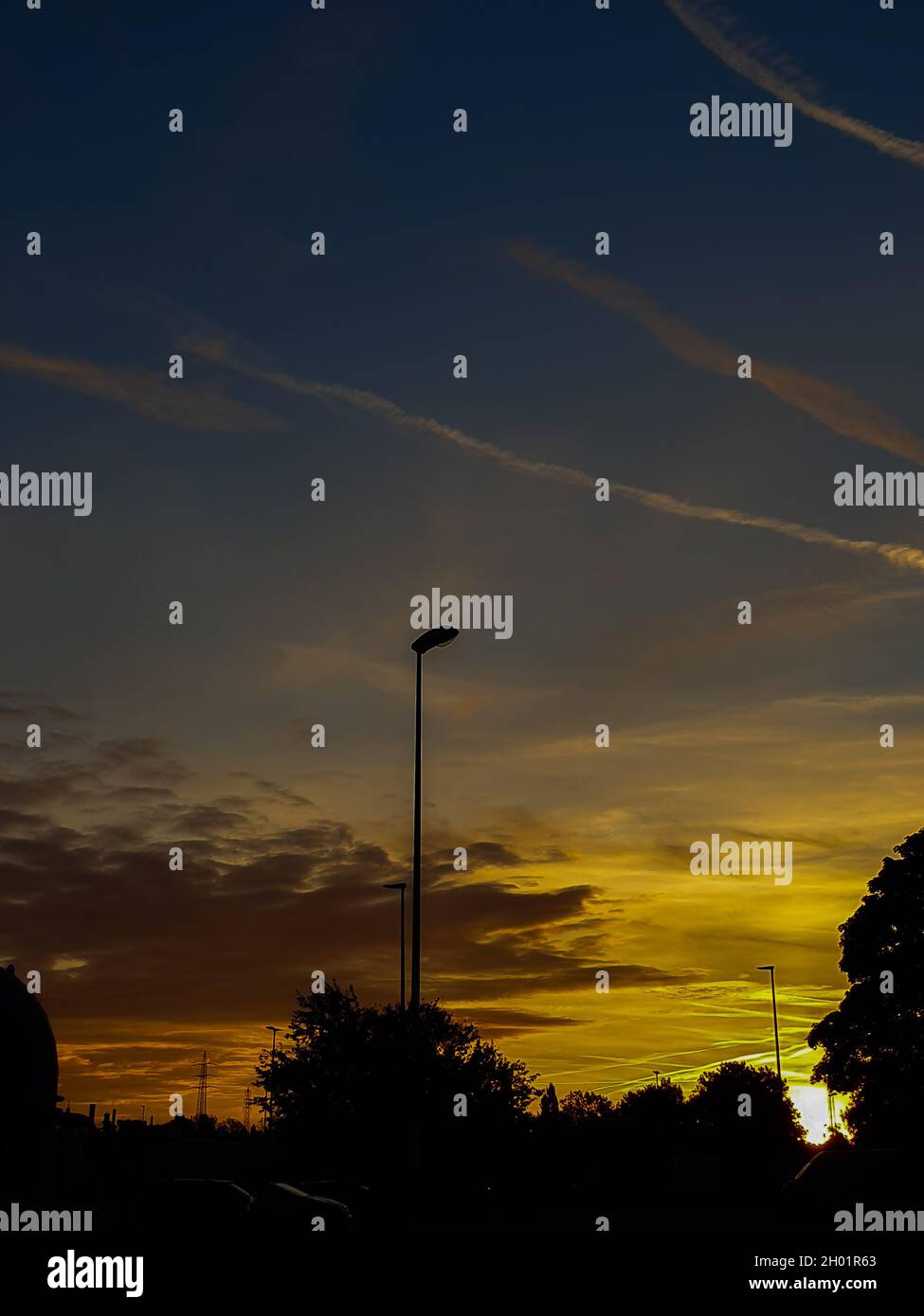 Sonnenaufgang in Mülheim-Ruhr Stockfoto