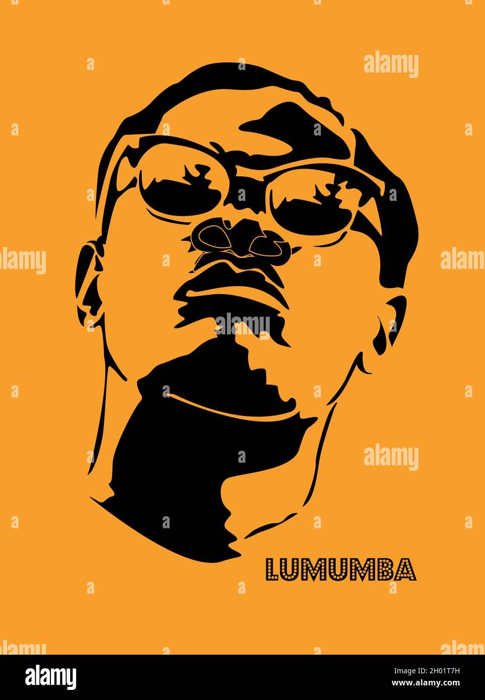 Porträt von Patrice Lumumba Stockfoto