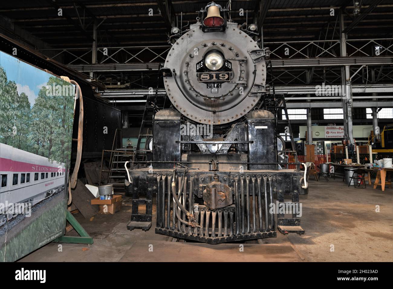 Die St. Louis Southwestern, Nr. 819 Dampflokomotive. Stockfoto