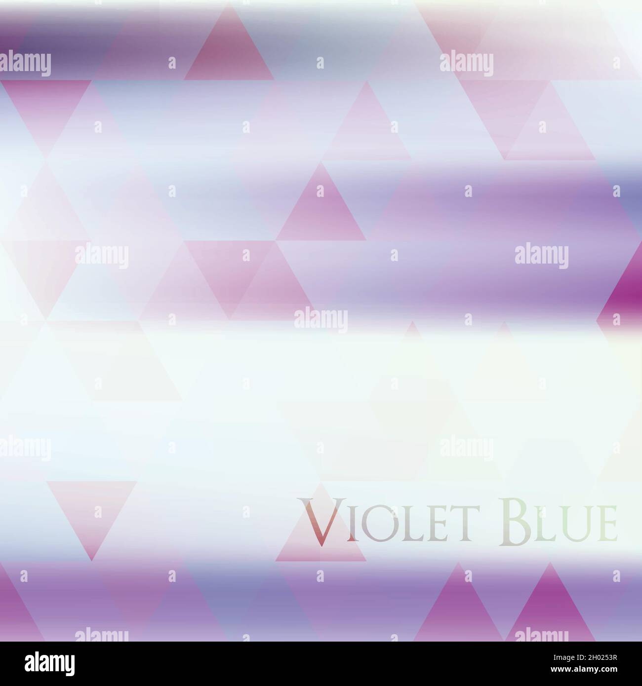 Abstrakter violett blauer Hintergrund, strukturiert durch transparente Dreiecke. Vektorgrafik Muster Stock Vektor