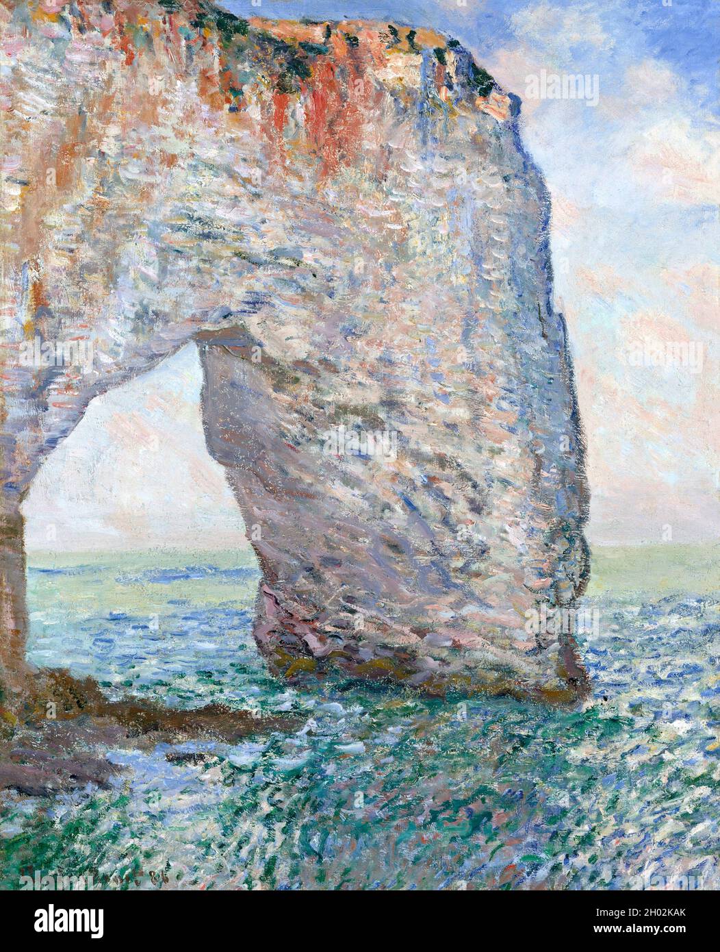 The Manneporte near Étretat (1886) von Claude Monet. Stockfoto
