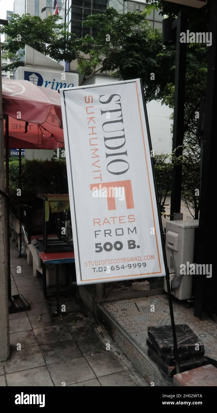 Asoke Road Sukhumvit Soi 21 Bangkok Thailand Stockfoto