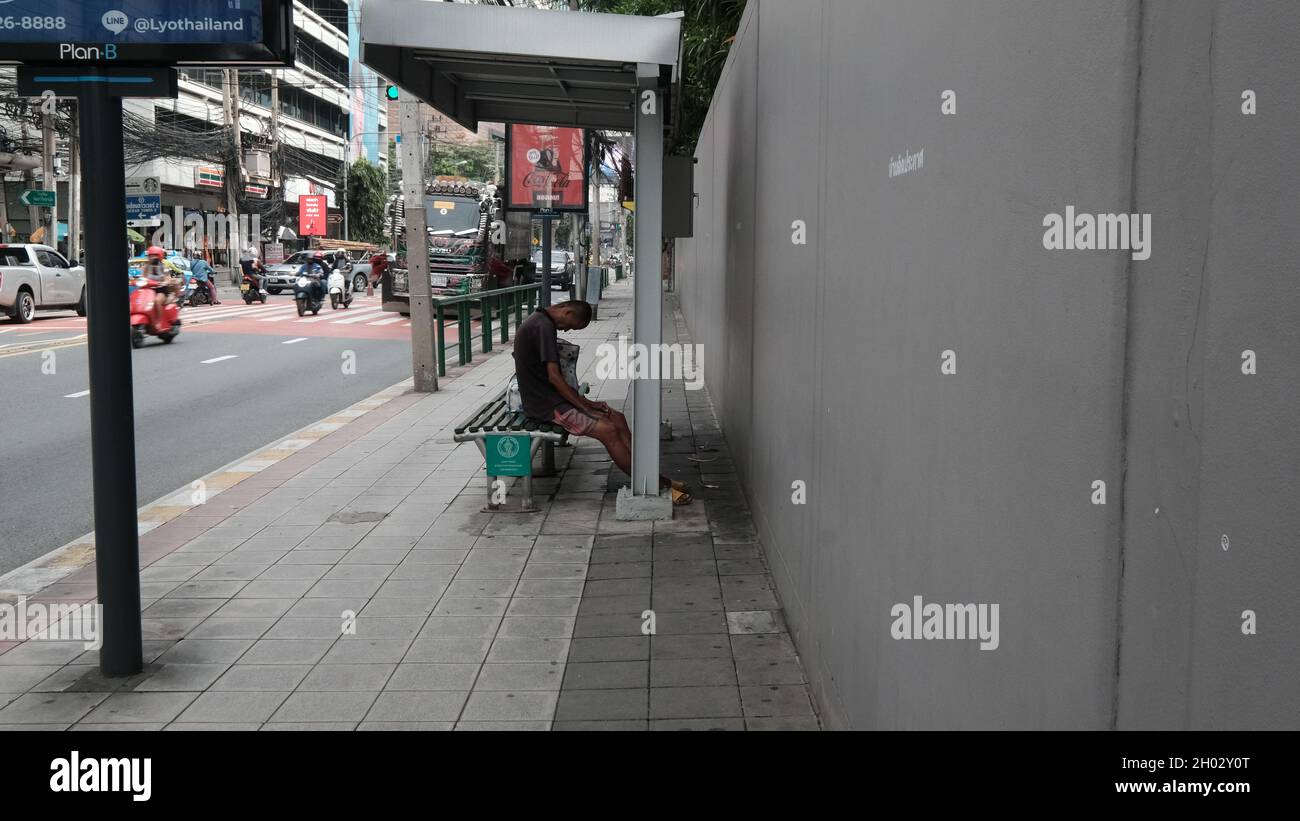 Asoke Road Sukhumvit Soi 21 Bangkok Thailand Stockfoto