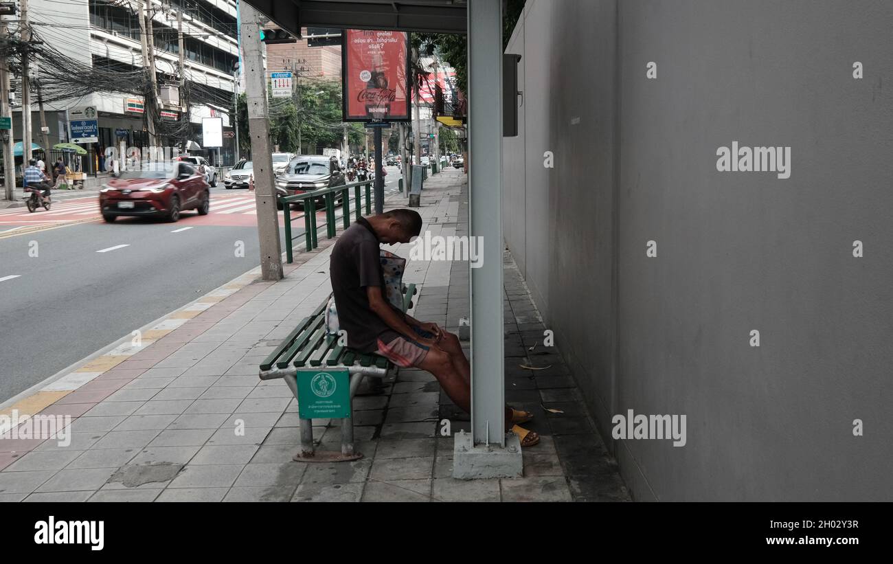 Asoke Road Sukhumvit Soi 21 Bangkok Thailand Stockfoto