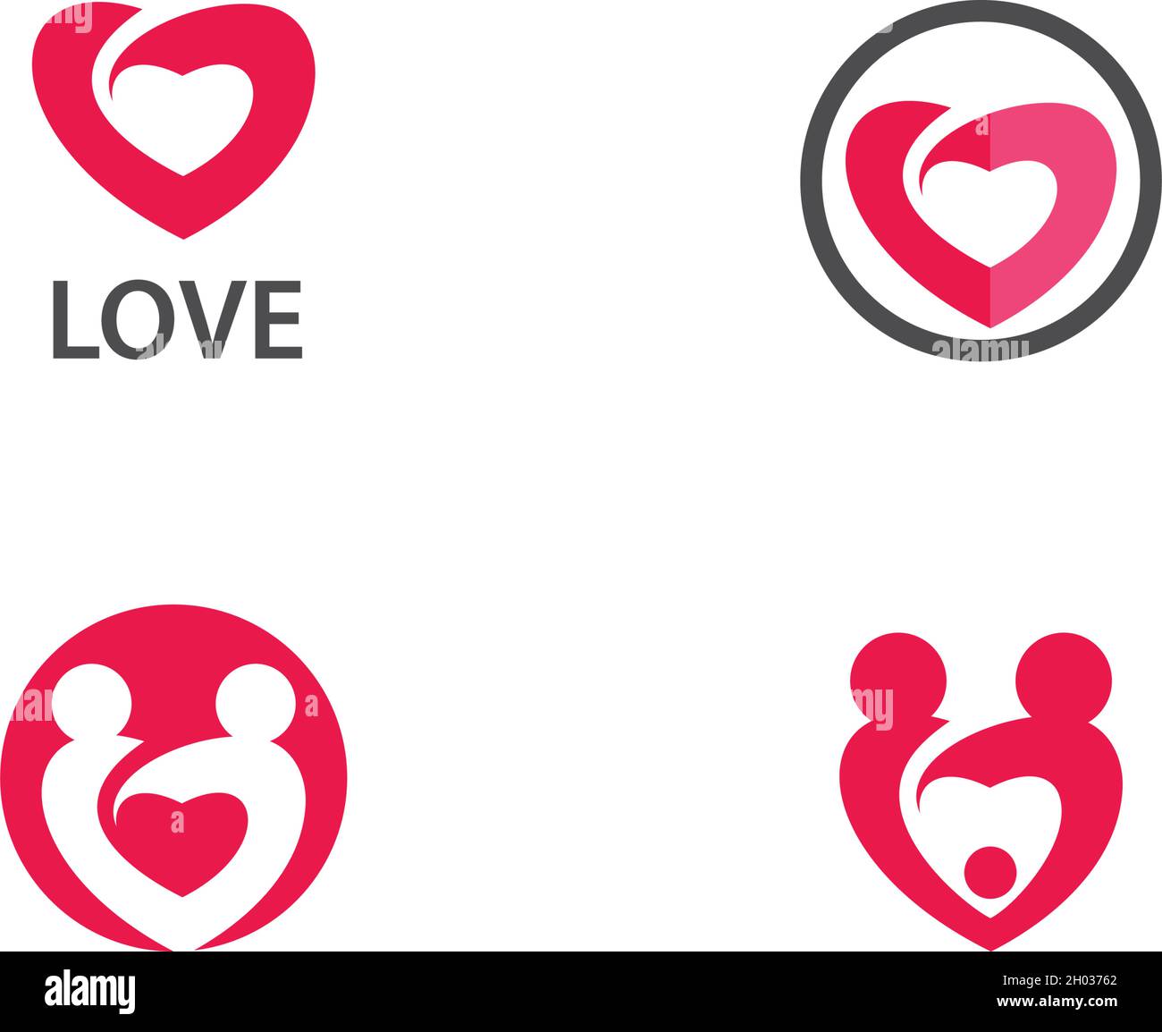 Liebe Logo Vektor icon Abbildung design Stock Vektor