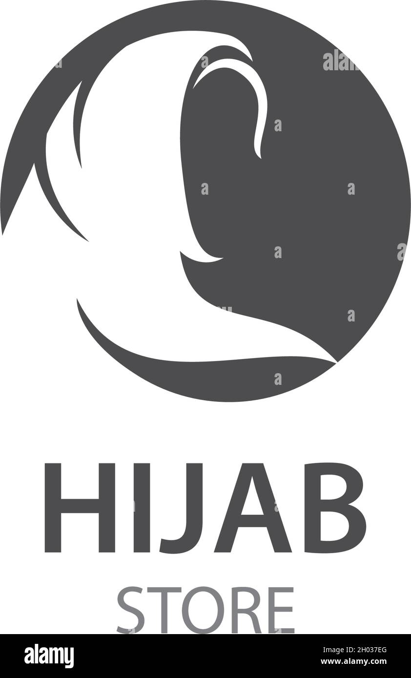 Vorlage für Hijab-Logo-Vektor Stock Vektor