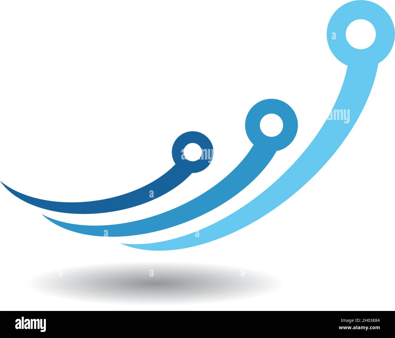 Vektorvorlage für das Logo der Schaltungstechnik Stock Vektor