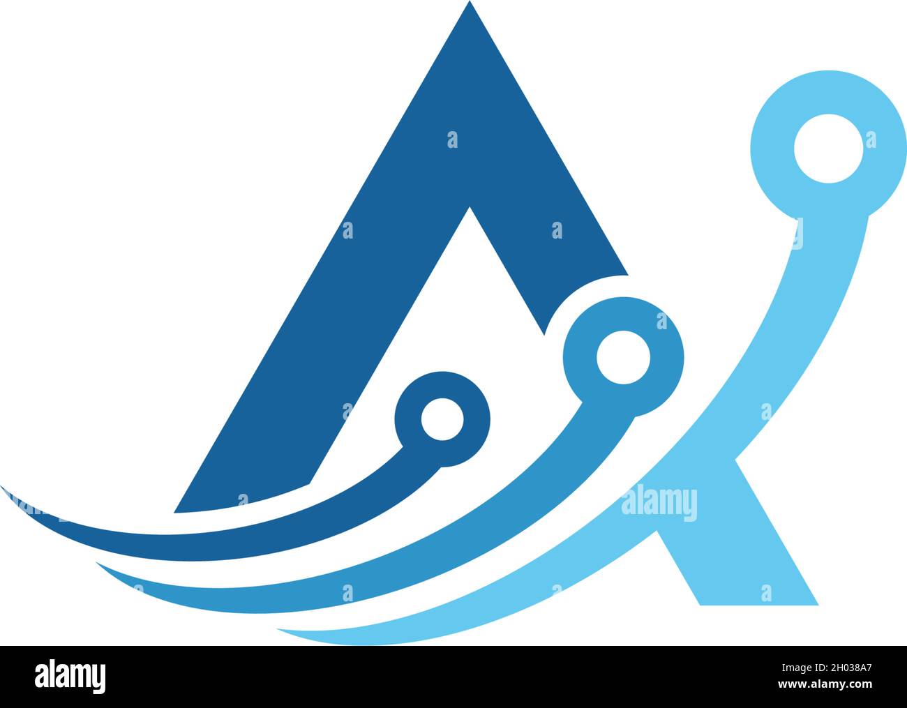 Vektorvorlage für das Logo der Schaltungstechnik Stock Vektor