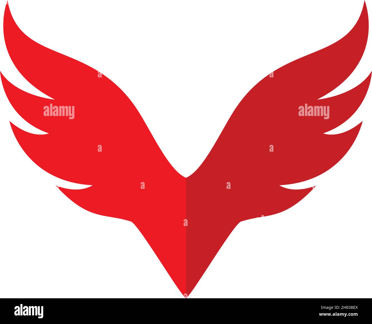 Vektorvorlage für das Wing-Logo Stock Vektor