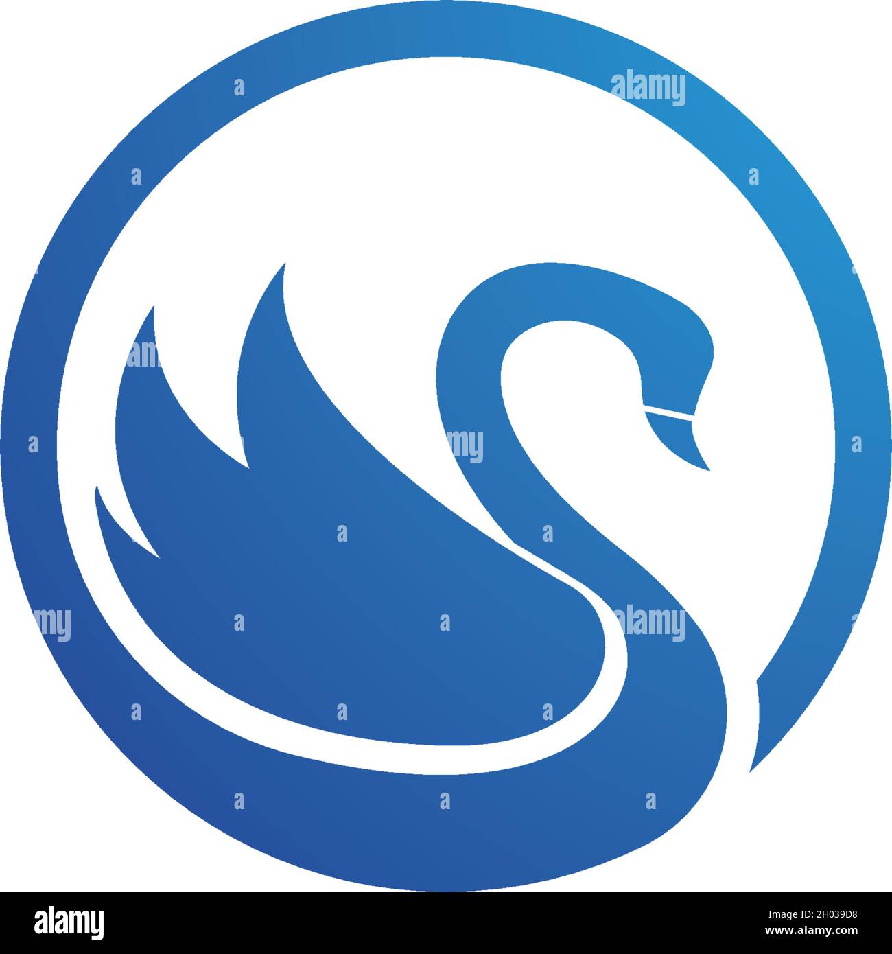 Swan logo Template Vector Illustration Design Stock Vektor