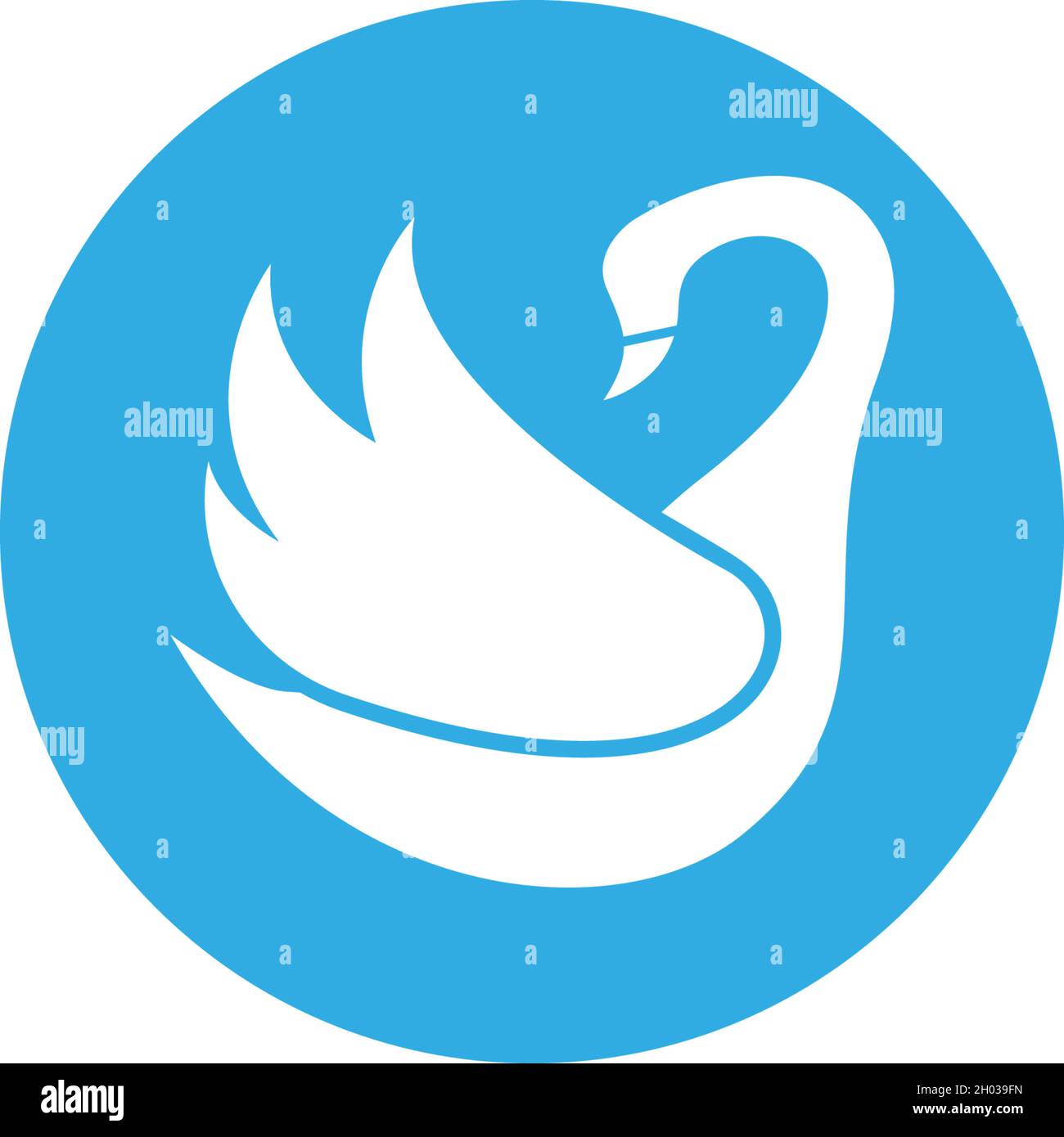 Swan logo Template Vector Illustration Design Stock Vektor