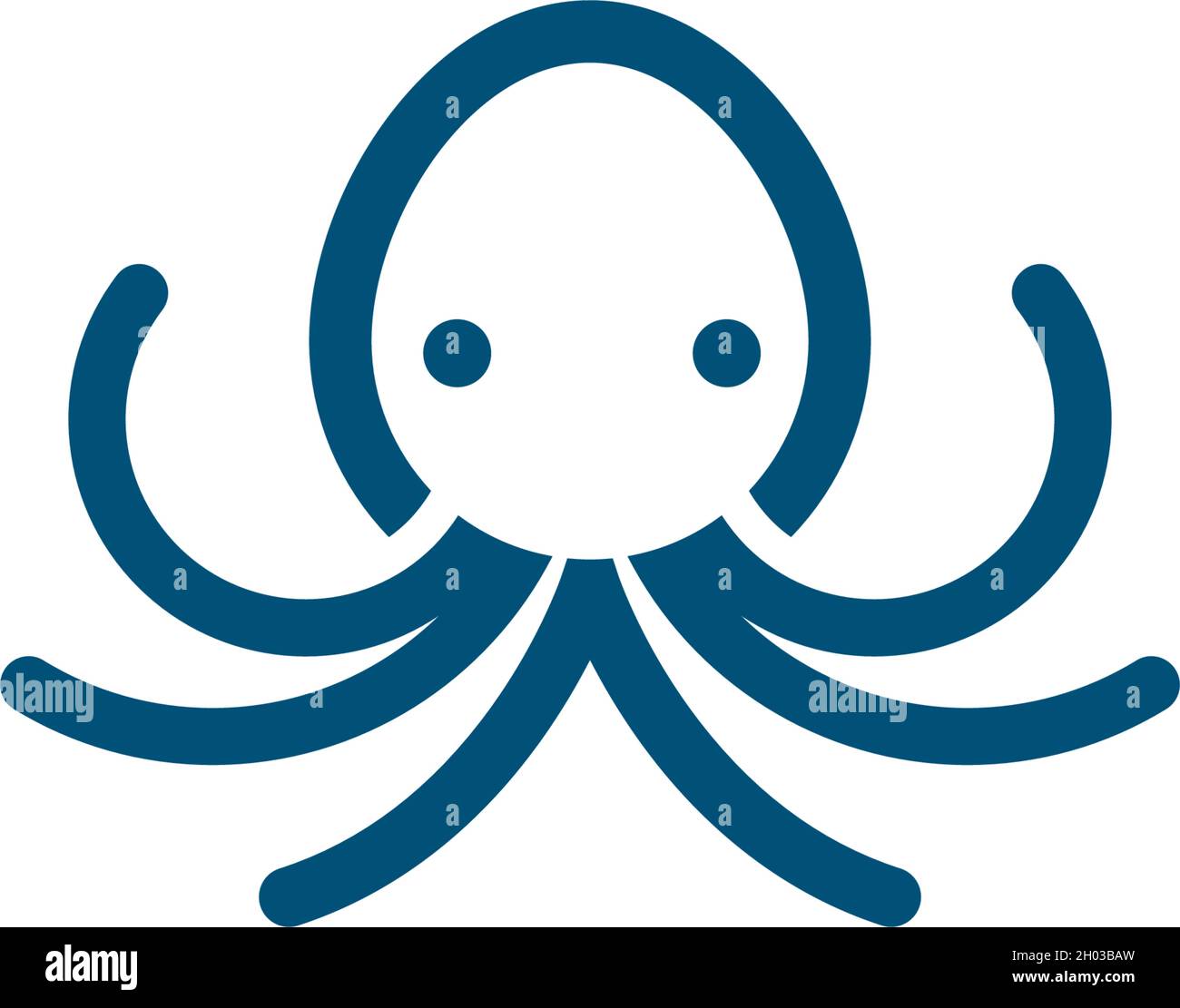 Octopus Logo Ilustration Vektor-Vorlage Stock Vektor