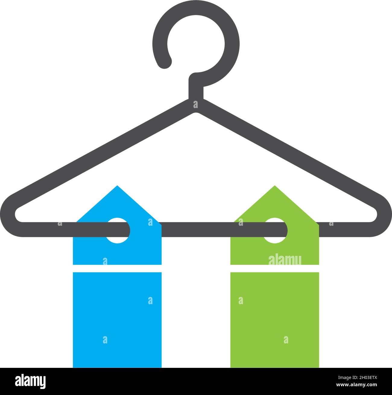 Flaches Vektor-Design mit Aufhängesymbol Stock Vektor