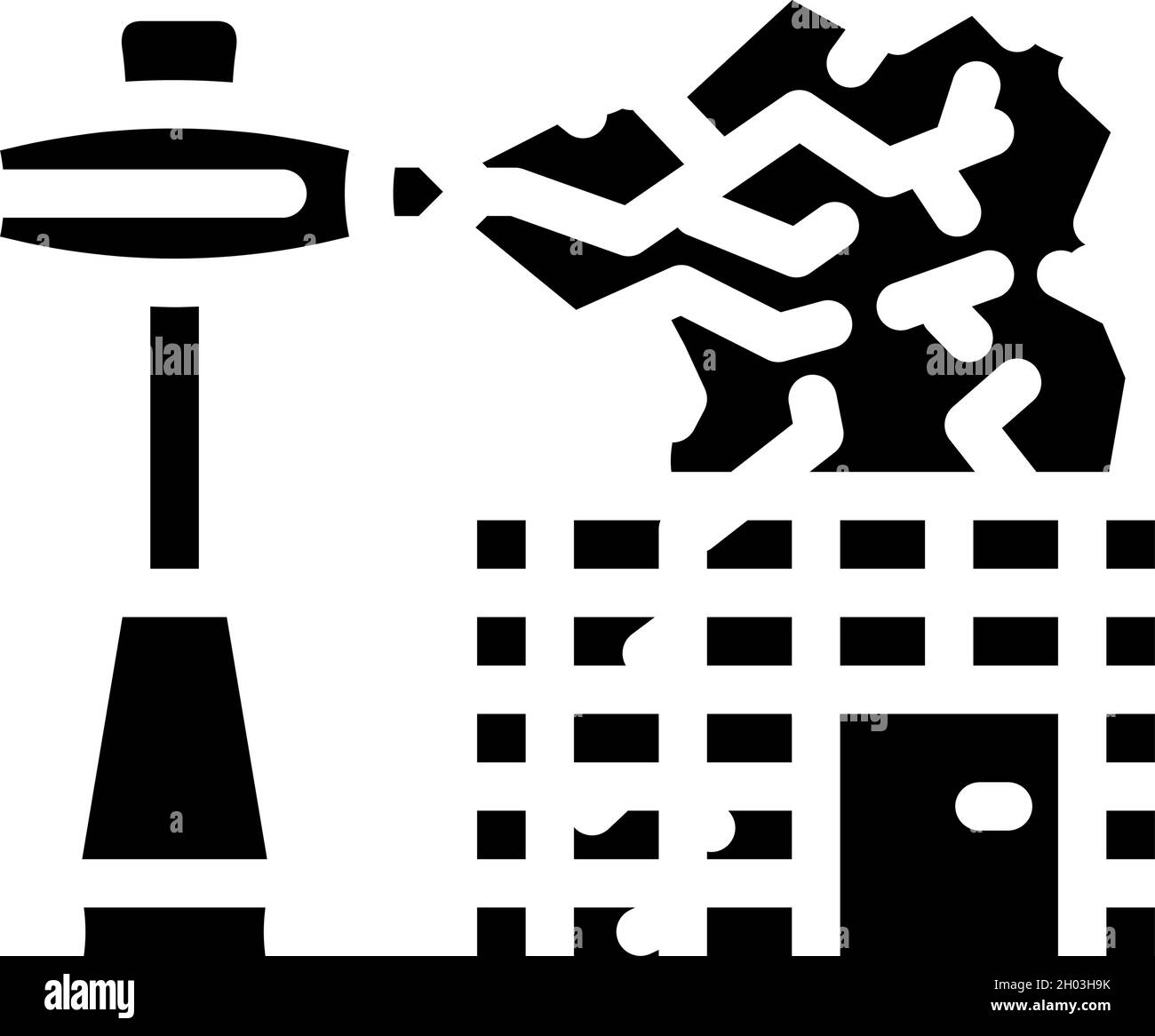 Abbildung des Symbols „elektromagnetische Geräte“ für Glyphen Stock Vektor