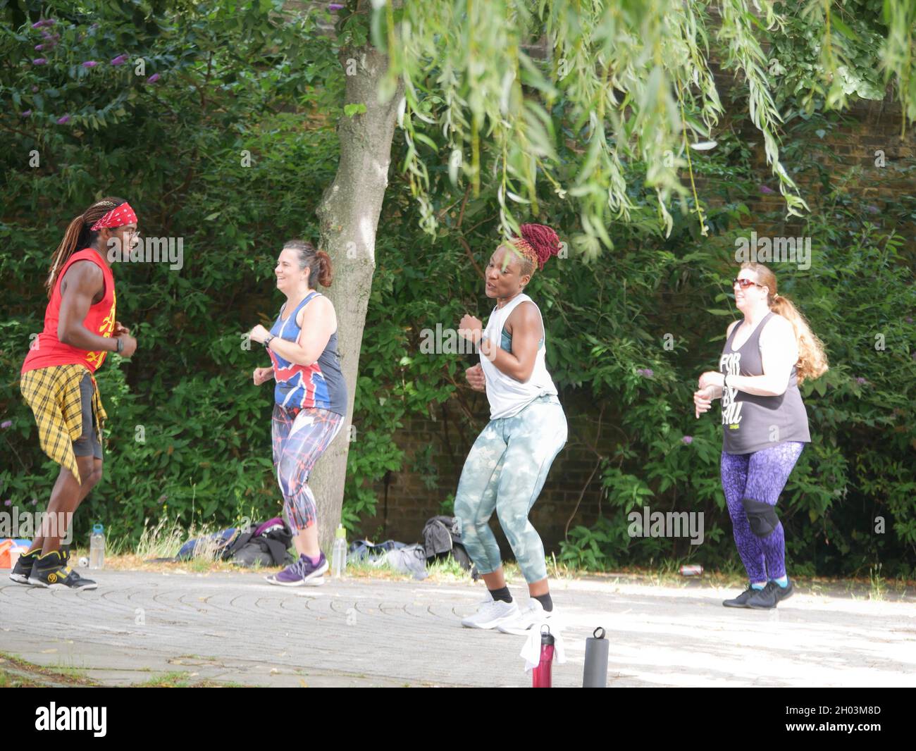Trainingskurs vor der Putney Bridge Stockfoto
