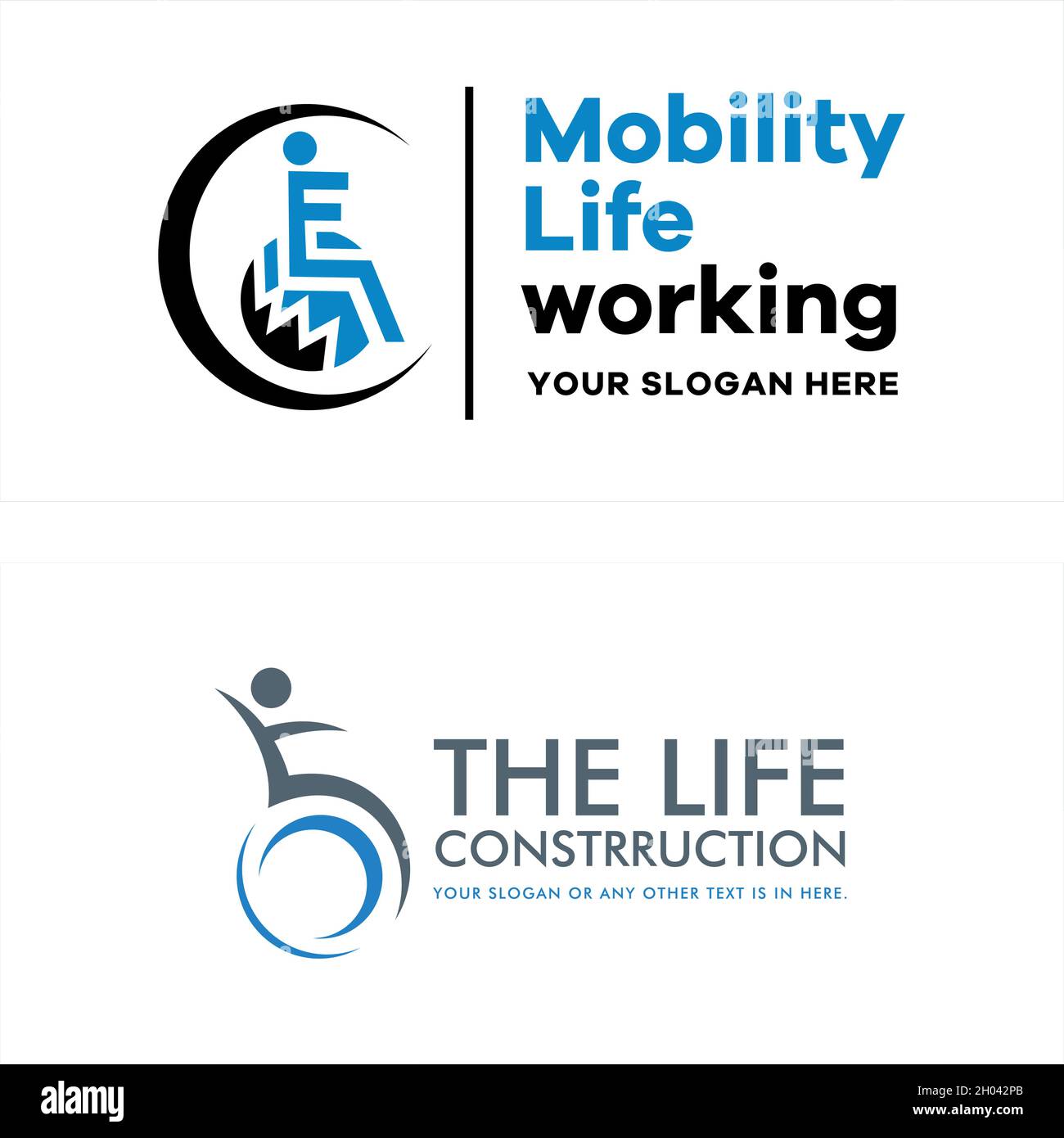 Leben Arbeiten Mobilität Menschen Logo-Design Stock Vektor