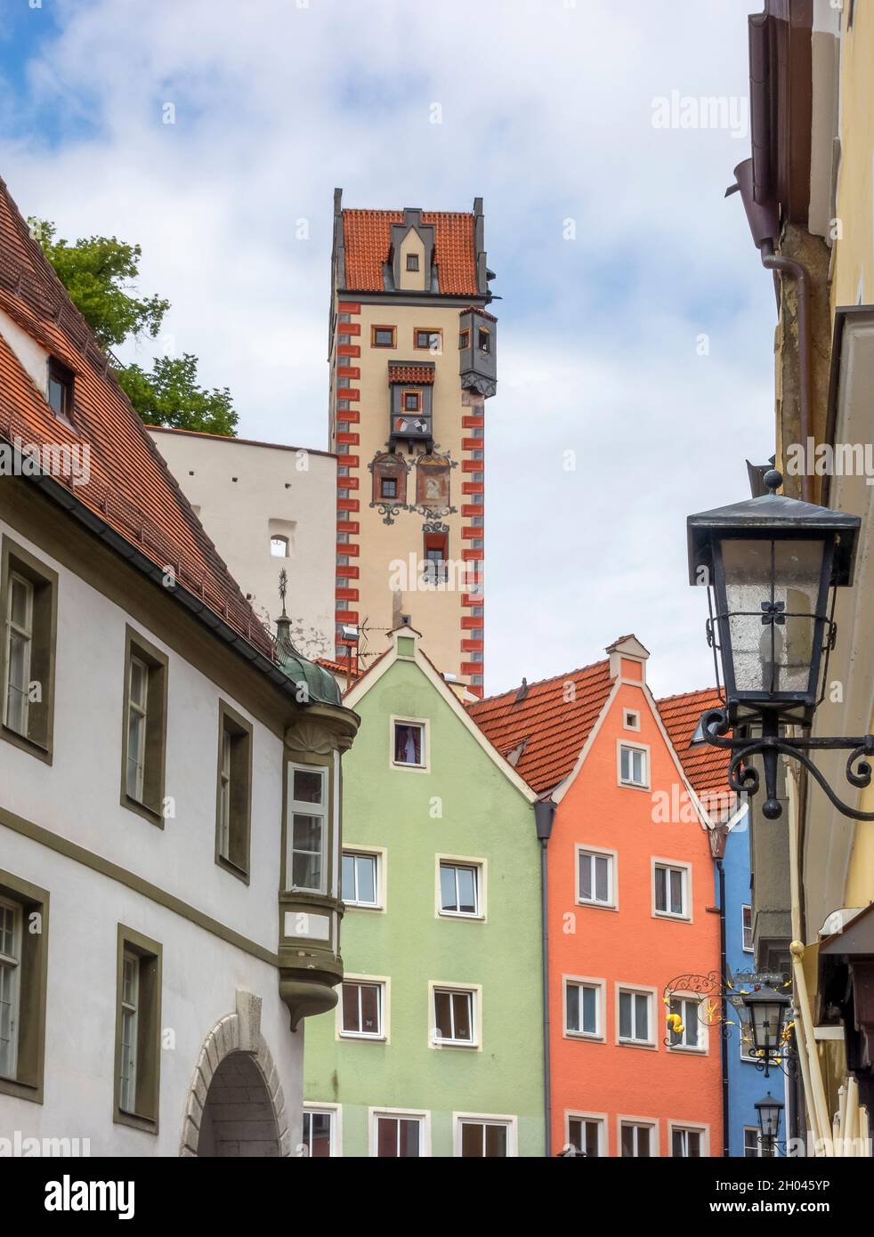 Landschaft rund um das Hochschloss in Füssen, einer Stadt im bayerischen Ostallgäu Stockfoto