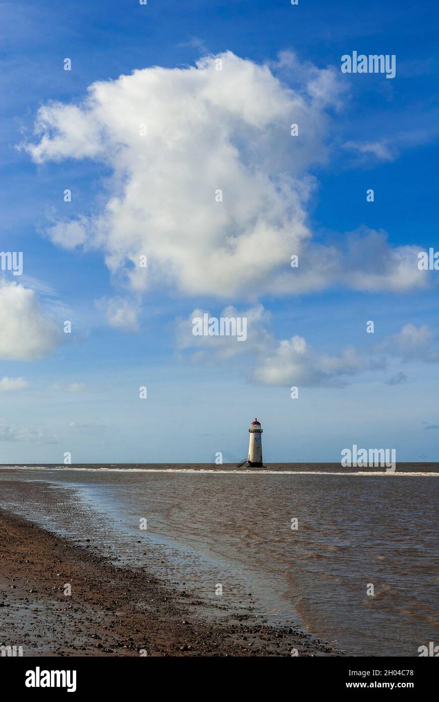 Talacre Leuchtturm Nordwales. Stockfoto