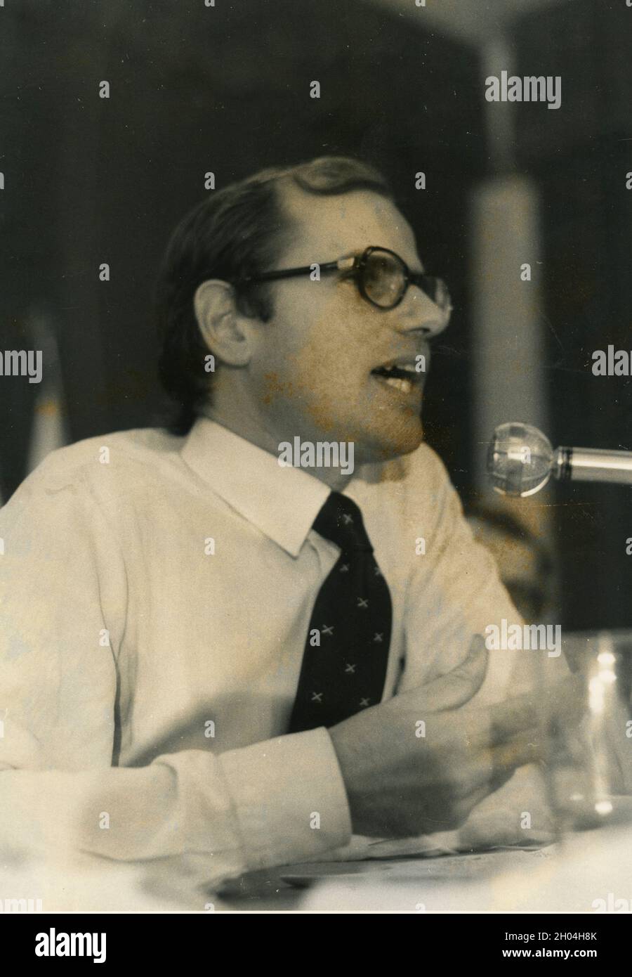 Italienischer Politiker Santoro, 1980er Jahre Stockfoto