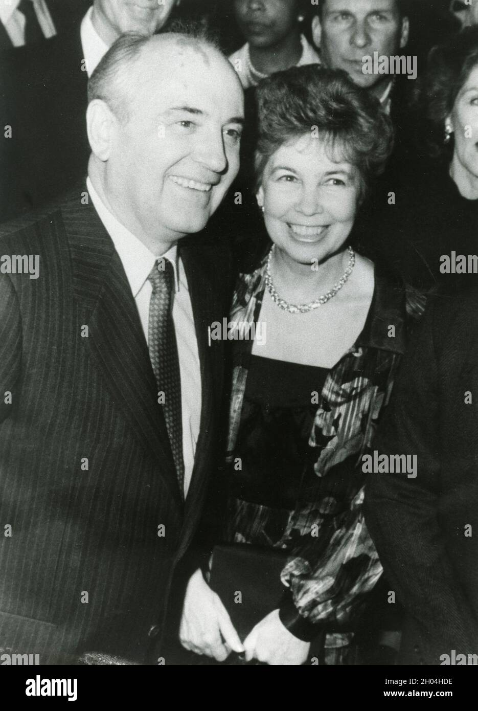 Michail Gorbatschow, Präsident der Sowjetunion, und Raisa Gorbatscheva, 1989 Stockfoto