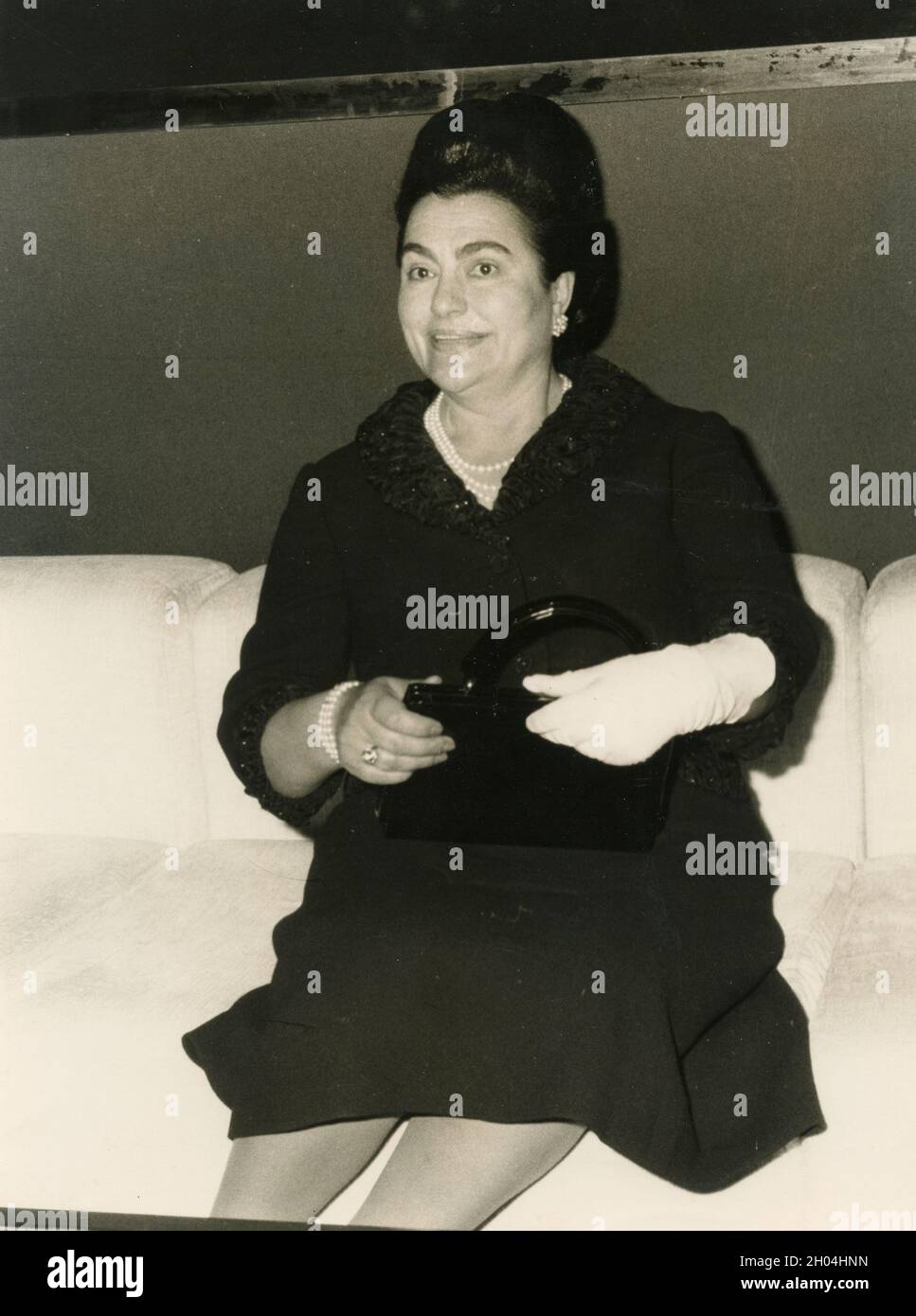 Jugoslawien First Lady Jovanka Broz, Ehefrau von Tito, 1980er Jahre Stockfoto