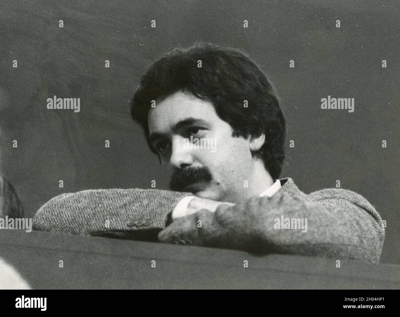 Der italienische Schriftsteller, Akademiker und Politiker Nando Dalla Chiesa beim Parteitag der Kommunistischen Partei, Italien 1983 Stockfoto
