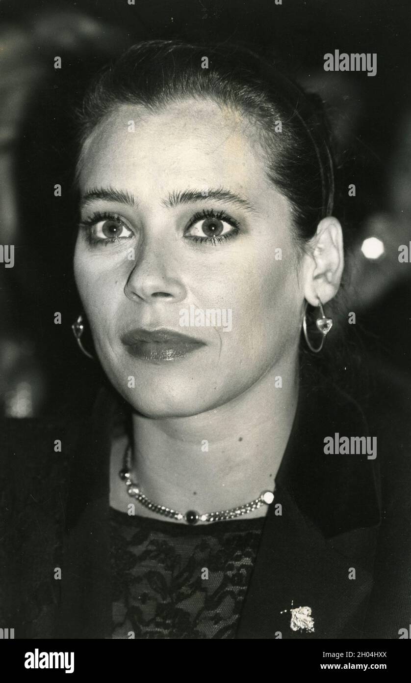 Die italienische Schauspielerin Barbara De Rossi, 1980er Jahre Stockfoto