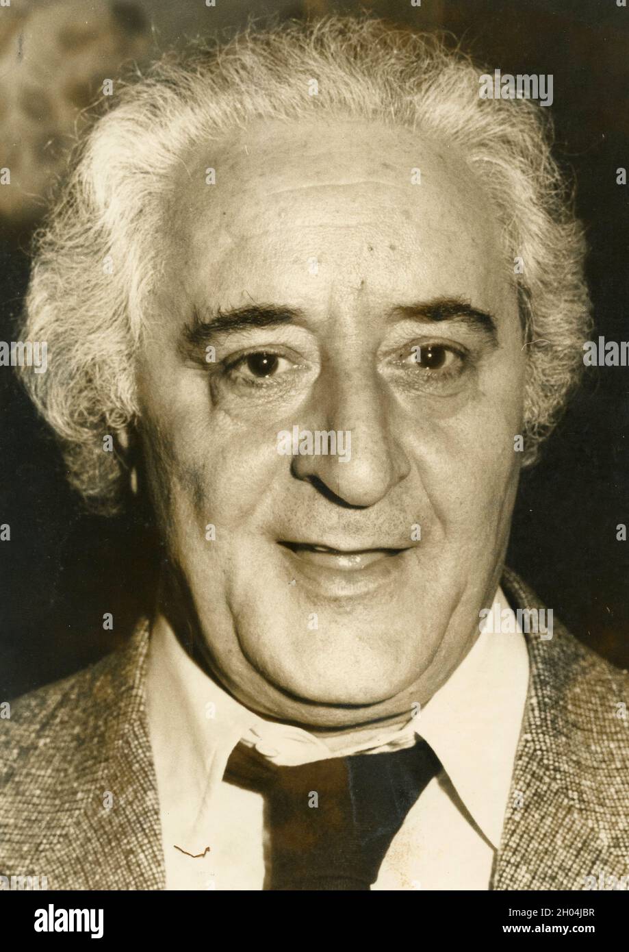 Italienischer Bühnenschauspieler und Autor Mario Scaccia, 1980er Jahre Stockfoto