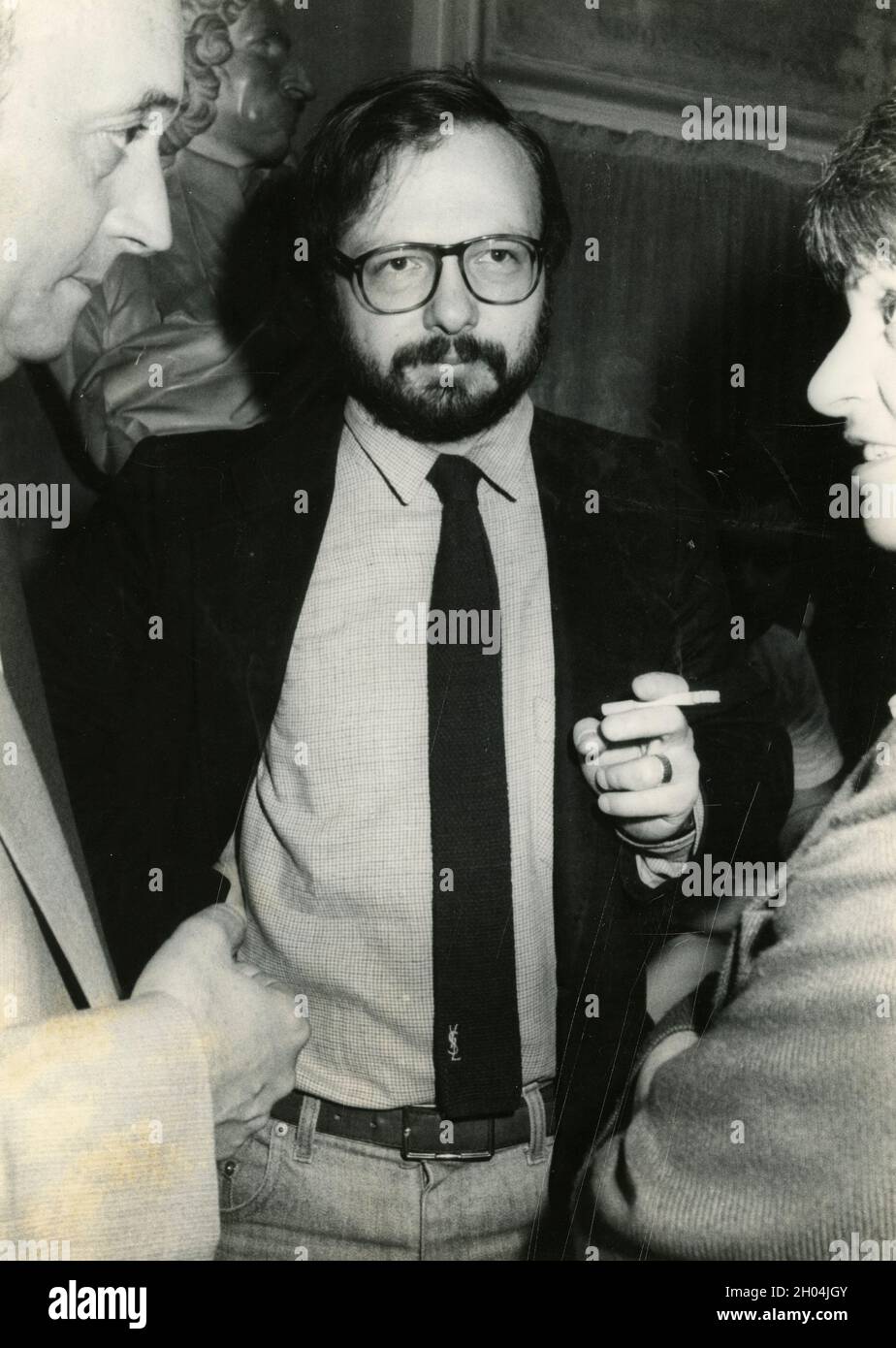 Der italienische Musikkritiker und Politiker Gianni Borgna, 1980er Jahre Stockfoto