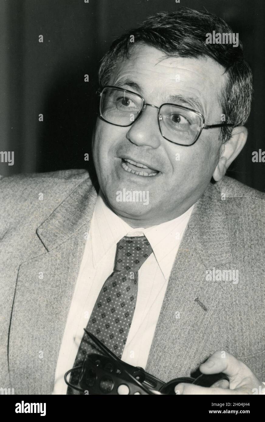 Der italienische Politiker Vincenzo Balzamo, 1980er Jahre Stockfoto