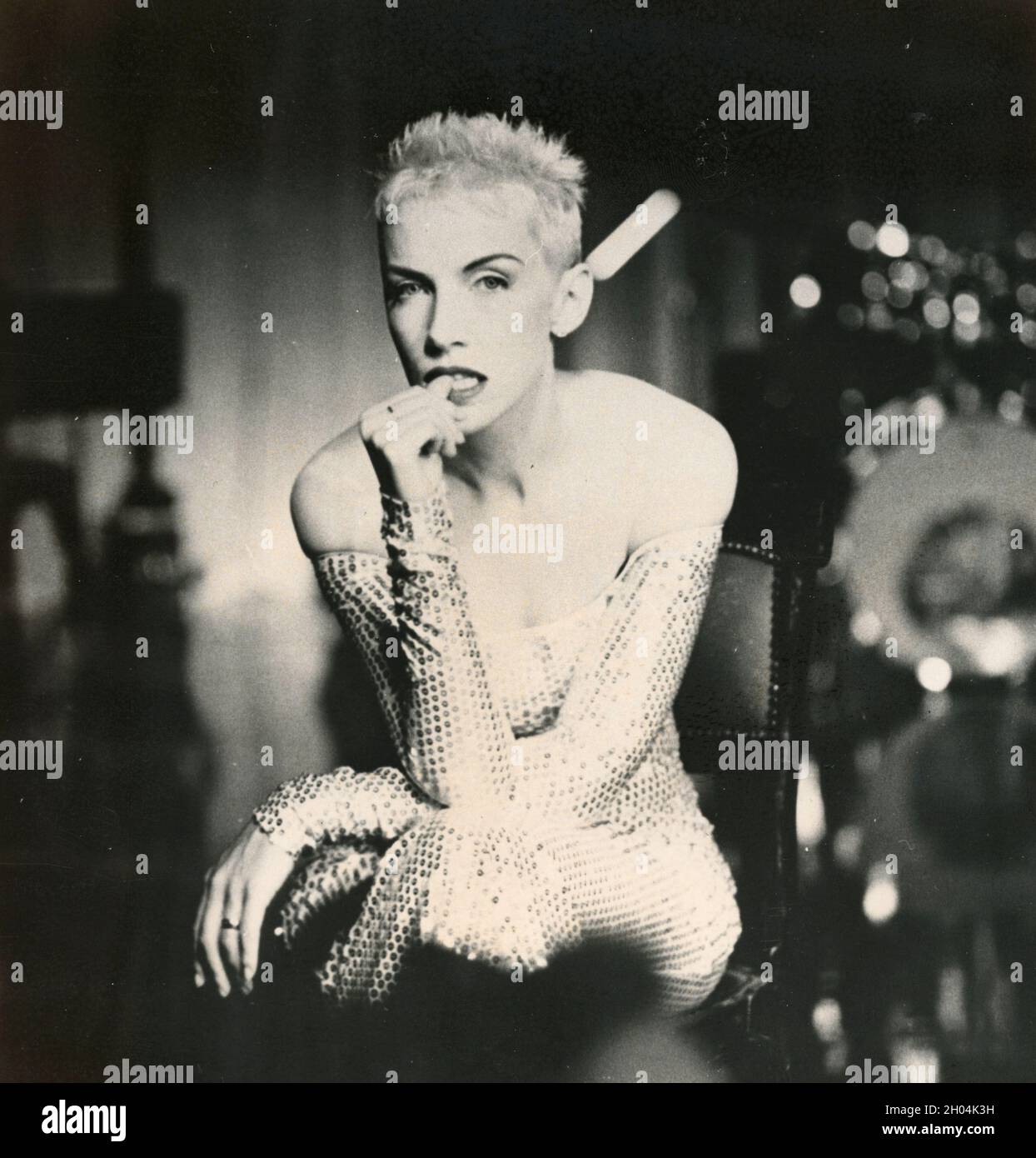 Die schottische Sängerin und Songwriterin Annie Lennox, 1980er Jahre Stockfoto