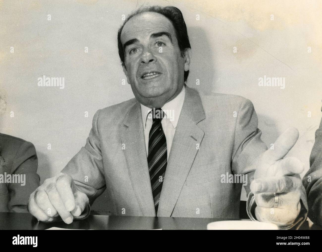 Georges Marchais, französischer Politiker, Vorsitzender der Kommunistischen Partei, 1980er Jahre Stockfoto