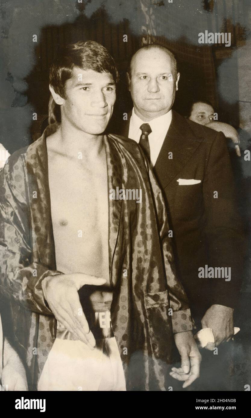 Argentinischer Boxer Carlos Monzon, 70er Jahre Stockfoto