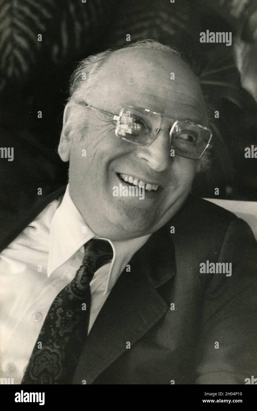 Der italienische Politiker Maurizio Valenzi, 70er Jahre Stockfoto