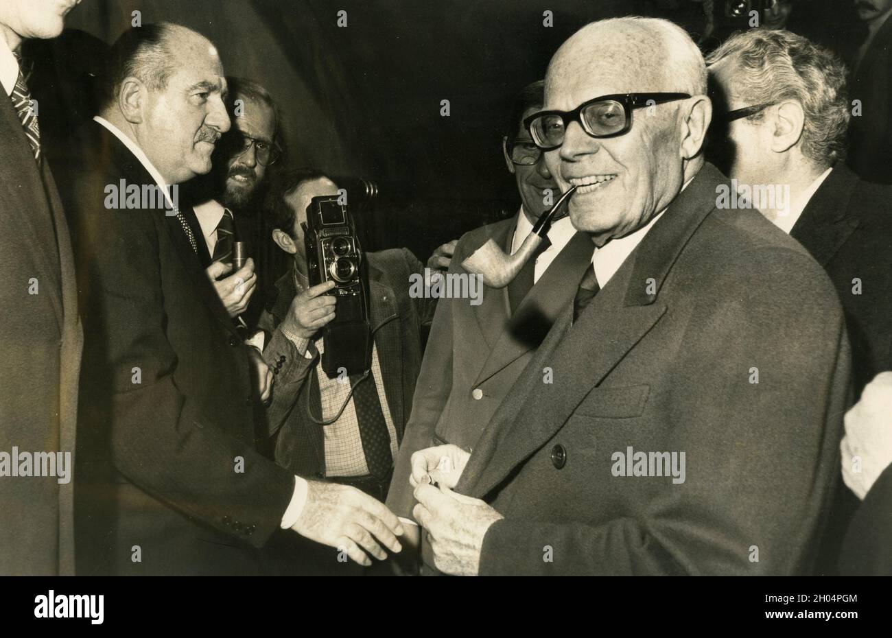 Italienischer Partisanen, Politiker und Präsident der Republik Sandro Pertini, 1970er Jahre Stockfoto