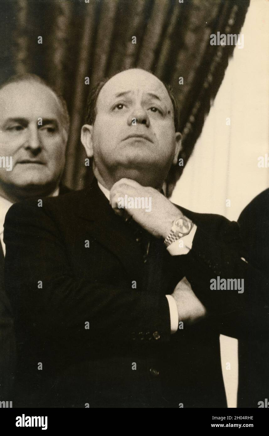 Der italienische Politiker Remo Gaspari, 70er Jahre Stockfoto