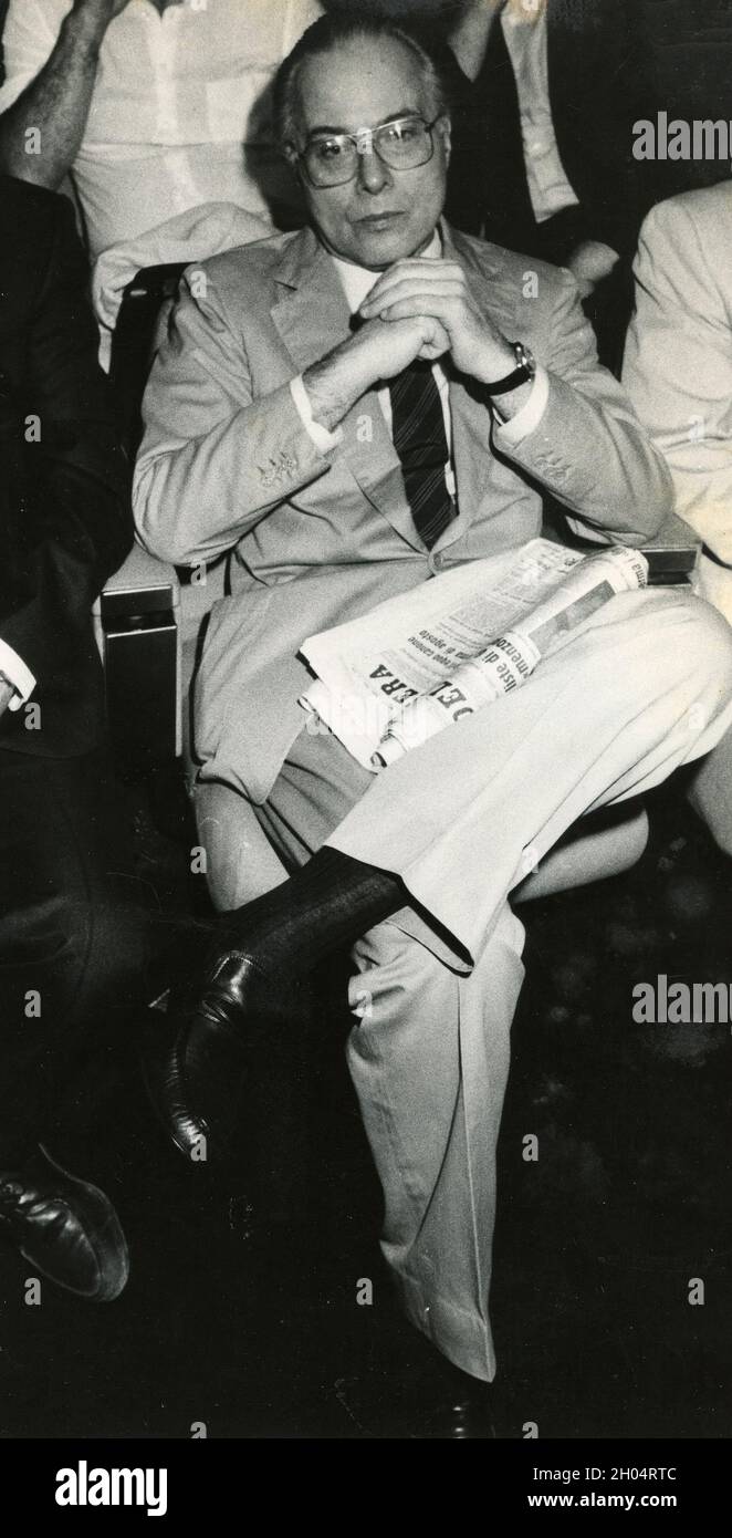 Der italienische Politiker Lelio Lagorio, 70er Jahre Stockfoto